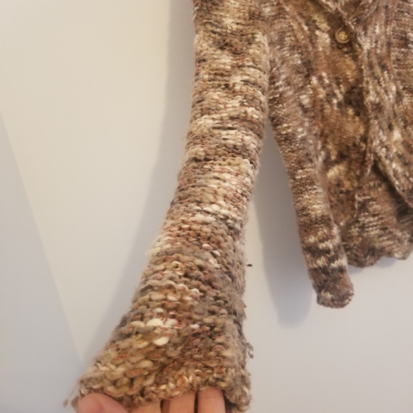 Studio liz claiborne women's neutral color chunky knit cardigan - Picture 7 of 11